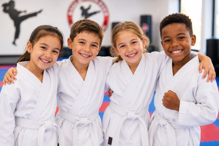 Kids in karate class