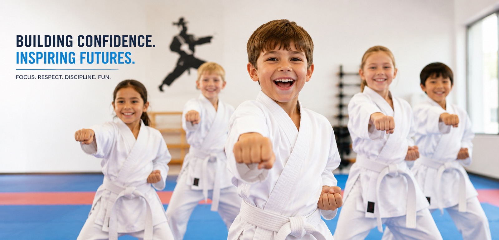 Kids in karate class